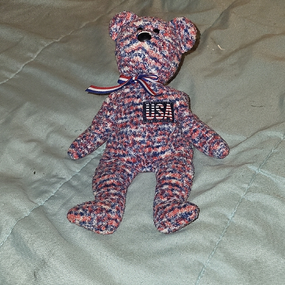Ty Multicolor USA Bear Stuffed Animal